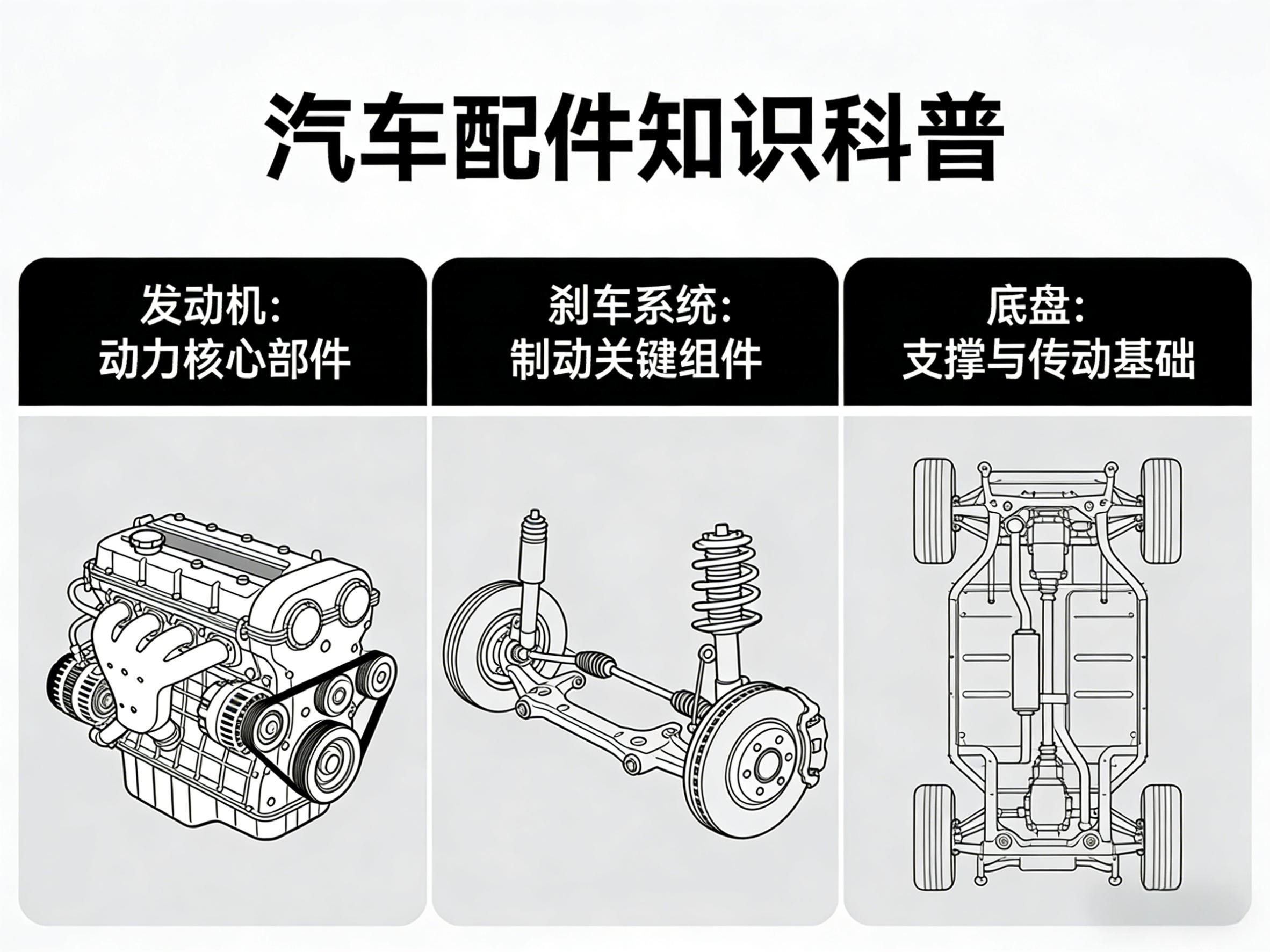 汽车配件知识大全：安全保养、选购指南与用车常识